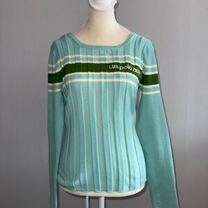 U.S. Polo Assn. Teal Striped Sweater